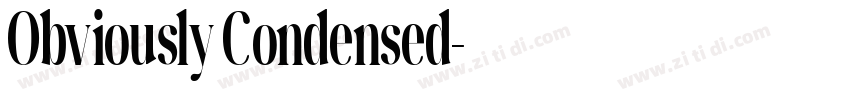 Obviously Condensed字体转换